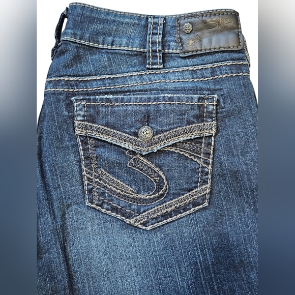 Silver Women's Jeans Suki Mid Slim Boot, Waist 31. Length Has Been Altered to 30 - Picture 7 of 10